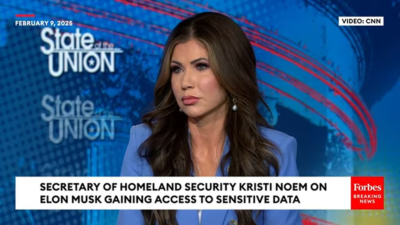 Kristi Noem Asked If She 'Authorized' Elon Musk, Unelected DOGE Team To Access Sensitive DHS Data