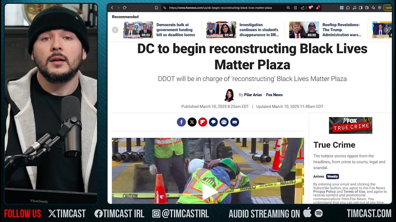 '"BLM IS DONE, DC Demolishing Black Lives Matter Plaza, Poll Shows US OPPOSES BLM Movement"