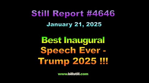 Best Inaugural Speech Ever, Trump 2025 !!!, 4646