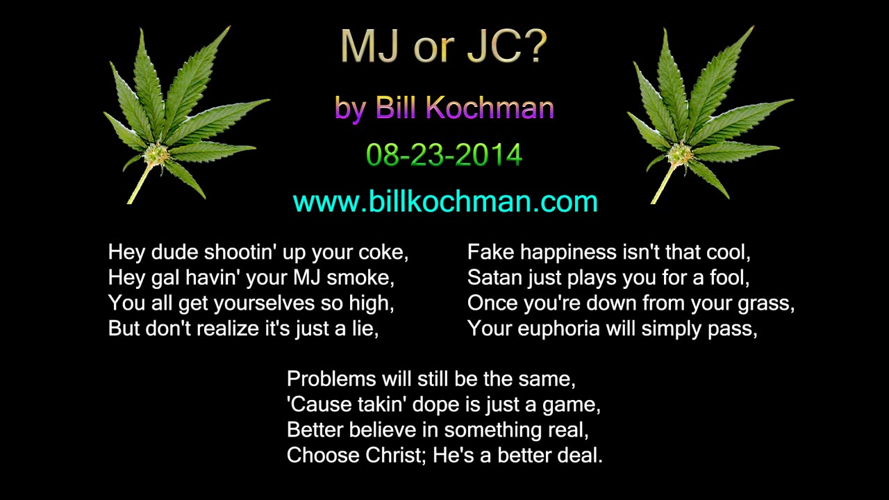 MJ or JC? -- an original song by Bill Kochman.