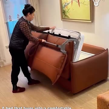A bed that turns into a comfortable couch