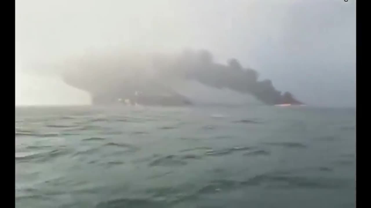 Flames engulfed the jet fuel filled US-flagged oil tanker MT Stena Immaculate