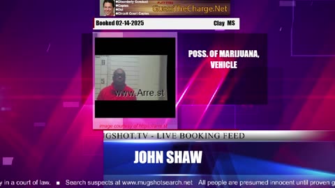 Mugshot TV - Live Arrest Booking Video Stream