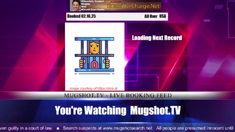 Mugshot TV - Live Arrest Booking Video Stream