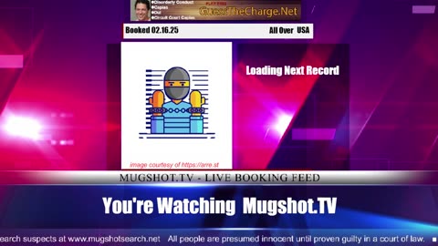 Mugshot TV - Live Arrest Booking Video Stream