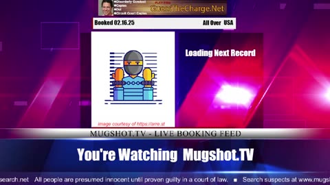 Mugshot TV - Live Arrest Booking Video Stream