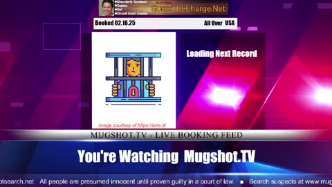 Mugshot TV - Live Arrest Booking Video Stream