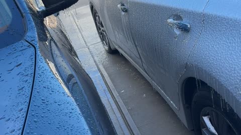 Silly Husband Pops Head Through Ice To Say Goodbye