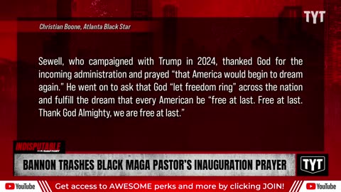 Black MAGA Pastor's OFFENSIVE Inauguration Prayer Infuriates Bannon