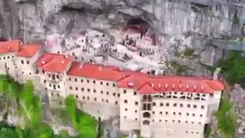 Amazing Drone View of Sumela Monastery! 🏞️✨