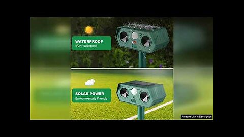 Upgraded Animal RepellentSolar Ultrasonic Squirrels Deterrent with Motion Review