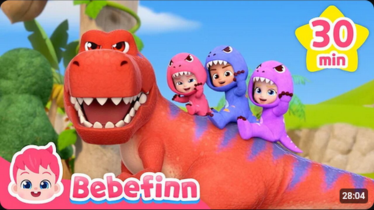 Meet T-Rex and Other Dinosaur FriendsㅣBebefinn Best SongsㅣNursery Rhymes for Kids