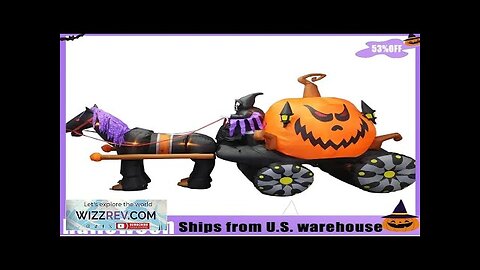 Inflatable Yard Decorations11.5 Foot Long Inflatable Grim Reaper Driving Pumpkin Carriage Review