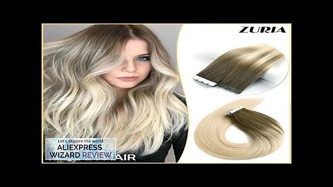 ZURIA Straight Hair Mini Tape In Human Hair Extensions Invisible Skin Weft Review