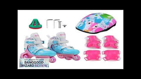 Kids Roller Skates Adjustable Double Brakes Luminous Wheels Free Skating Sneakers Review