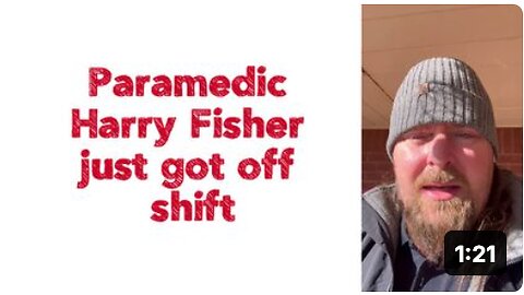 Paramedic Harry Fisher just got off shift