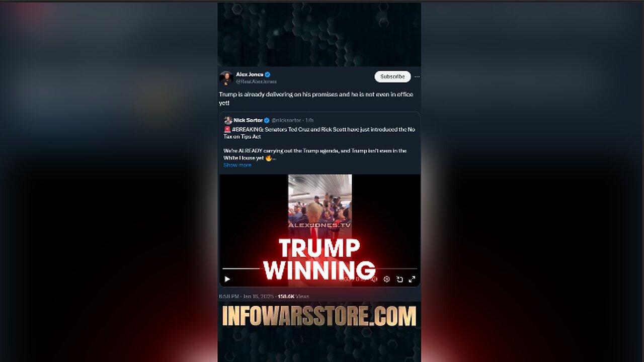 Trump Already Winning For America - Alex Jones on X