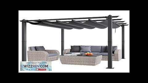 VEVOR 10'x10' Outdoor Retractable Pergola with Sun Shade Canopy Aluminum Gray Review