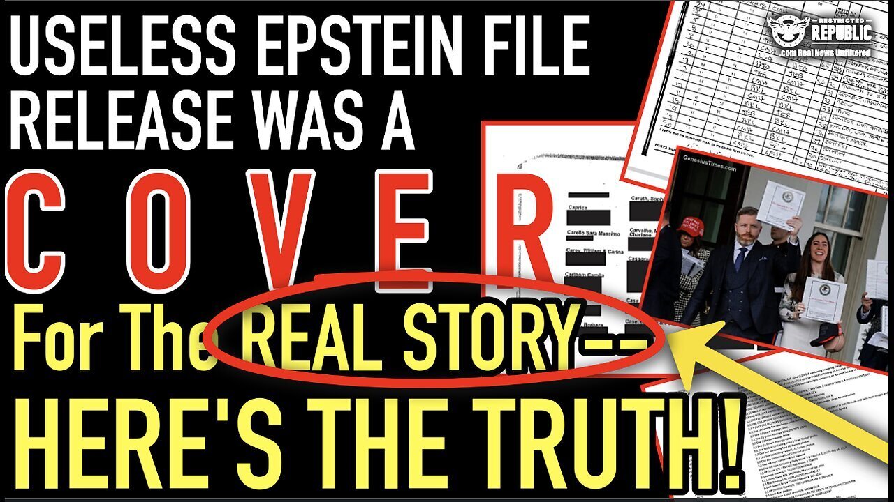 Useless Epstein File Release Was A COVER For The Real Story - Here’s The Truth!!!