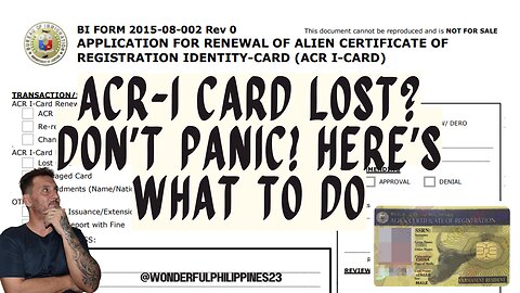 ACR-I Card Lost? Don’t Panic! Here’s What to Do