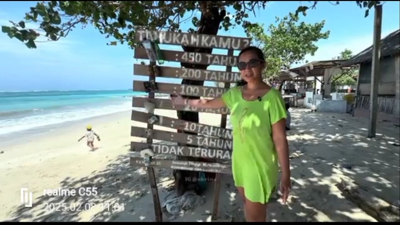 wearing a negligee to the beach in Bali