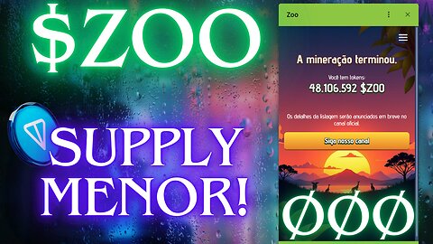 ZOO DIVULGA O SUPPLY TOTAL DO TOKEN! SAIBA COMO FICARÁ ESSE AIRDROP DO TELEGRAM!