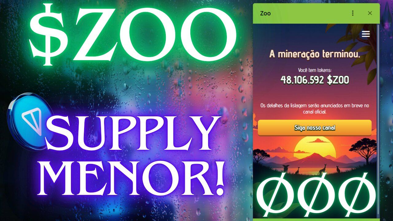 ZOO DIVULGA O SUPPLY TOTAL DO TOKEN! SAIBA COMO FICARÁ ESSE AIRDROP DO TELEGRAM!