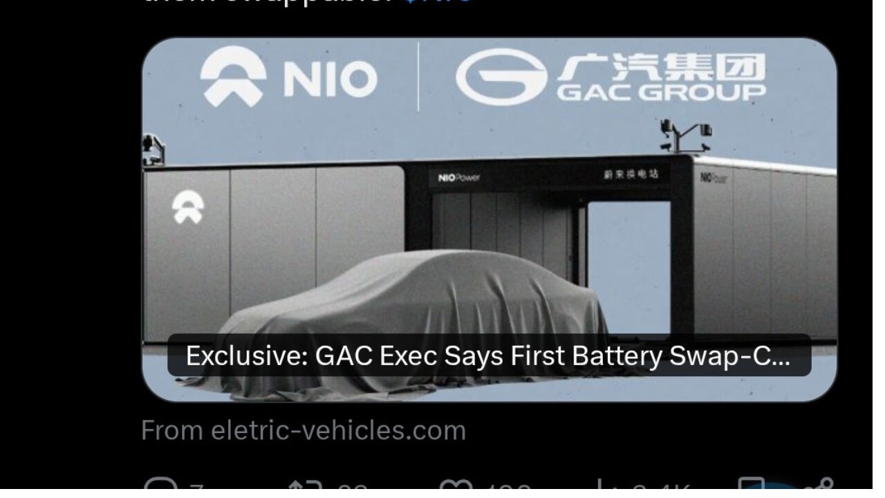 Nio GAC Battery Swap About To Start