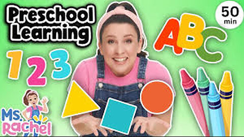 Preschool & Toddler Learning Video with Ms Rachel - Learn Shapes, Letters, Numbers, Colors & More