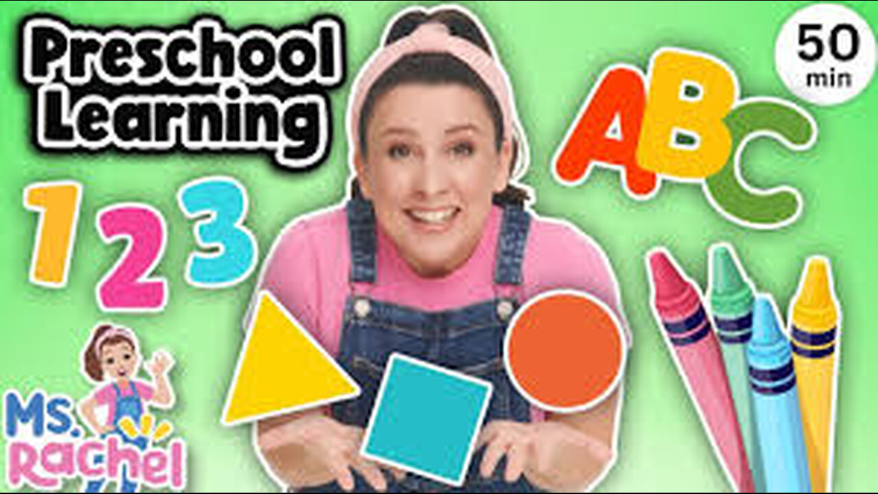 Preschool & Toddler Learning Video with Ms Rachel - Learn Shapes, Letters, Numbers, Colors & More