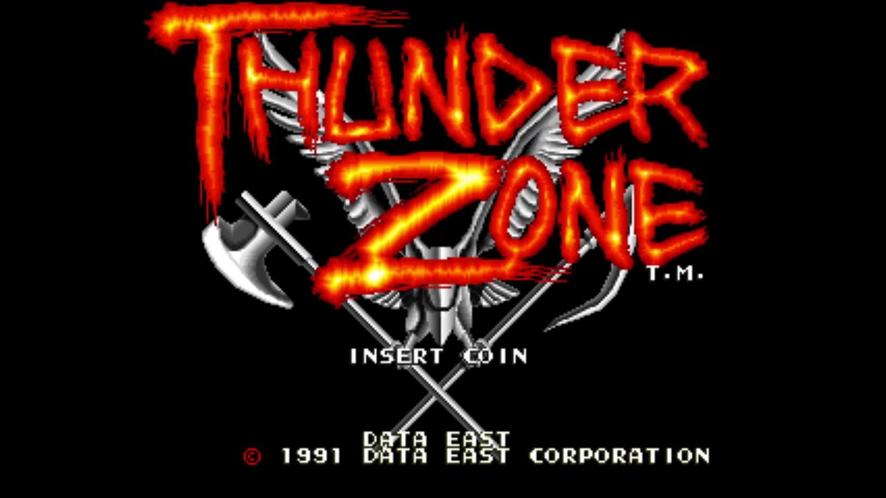 Thunder Zone Arcade Game, Data East Corporation 1991, Longplay