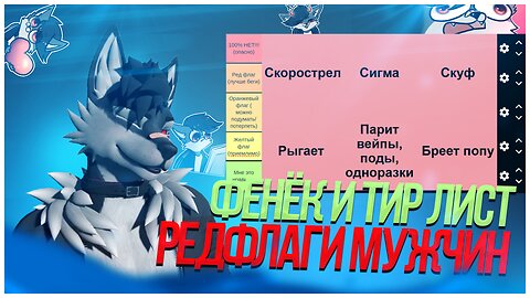 🦊Фенёк составляет тир лист "Редфлаги в парнях" 🐺