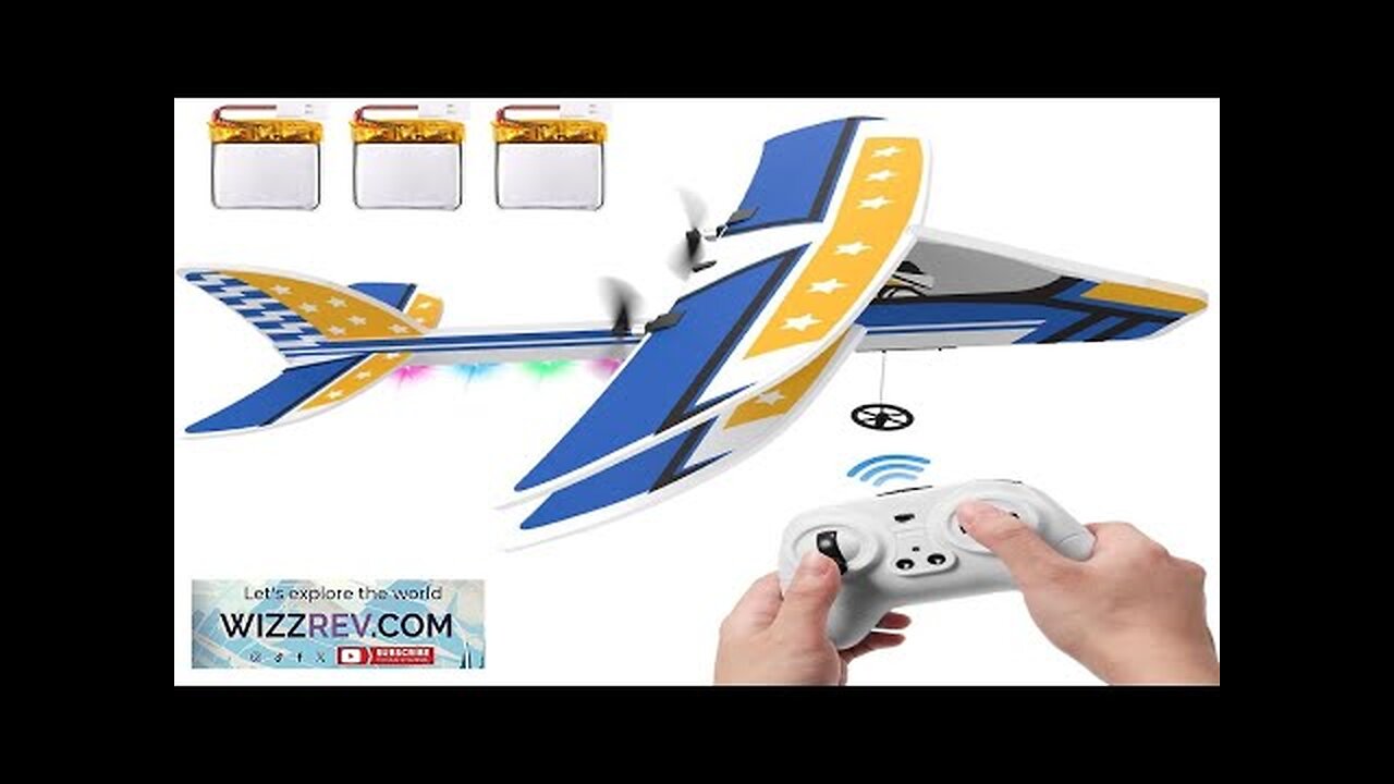 DEERC RC Plane 2.4GHZ Remote Control Airplane W/ 3 Batteries & 6-axis Review