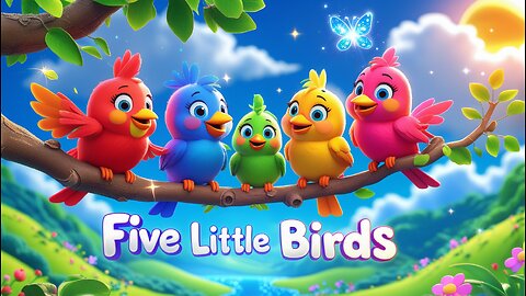 Five Little Birds | Cute Nursery Rhymes & Kids Songs | Birds Singing #KidsSong #birdsong