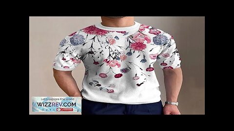 INCERUN Mens Floral Print Crew Neck T-Shirt Comfortable Casual Short Sleeve Tshirt Review