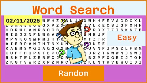 Word Search Easy - Random - 02/11/2025