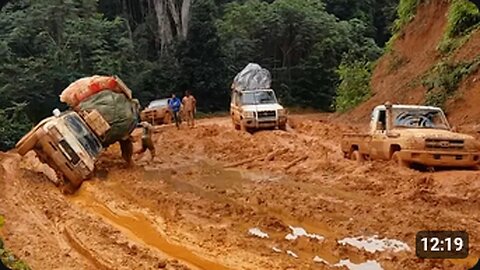 Nissan Patrol and Toyota Land Cruiser In Mud Route - 4x4 Extreme Mud Route