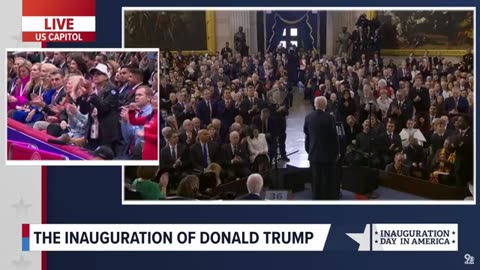 President Donald Trump delivers inauguration address