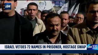 Israel vetoes 72 names in hostage-prisoner swap