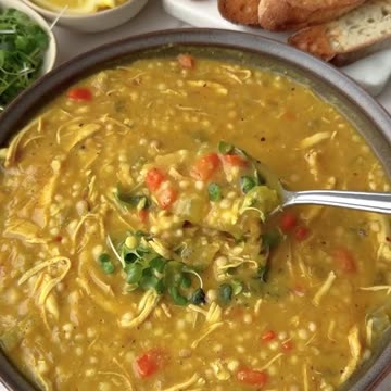 Chicken Lentil Soup with Couscous and Lots Of Veggies During Ramadan,