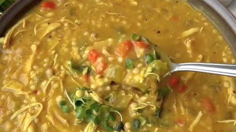 Chicken Lentil Soup with Couscous and Lots Of Veggies During Ramadan,