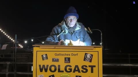 Wolgast - Dr. W. Klingner trägt seinen Leserbrief vor 11-03-2025