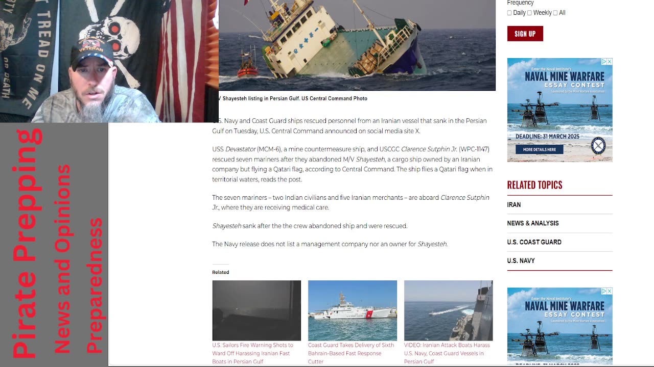 US Navy And Coast Guard Rescue Mariners