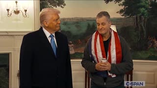 Released Russian Prisoner Marc Fogel and President Trump Speak at the White House