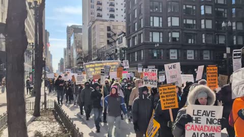 Anti-Trump protestors are chanting mindlessly