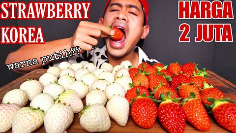 ASMR MUKBANG 50 RED AND WHITE KOREAN STRAWBERRIES!!