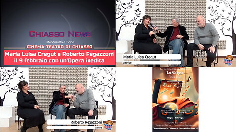 Maria Luisa Cregut e Roberto Regazzoni con un'Opera inedita al Cinema Teatro di Chiasso