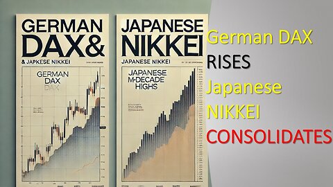 German DAX RISES Japanese NIKKEI Consolidates