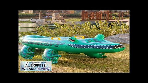 Simulation Crocodile Surfing Board Swimming Pool Floating Animal Summer Party Inflatable Review