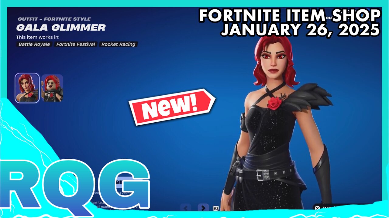 "NEW" GALA GLIMMER SKIN+LUNAR NEW YEAR SHOP & JUICE WRLD! FORTNITE ITEM SHOP (January 26, 2025)